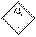 UN transport label for toxic substances, Class 6.1